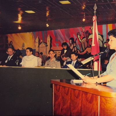 Slide Deputada Na Tribuna Da Alepa